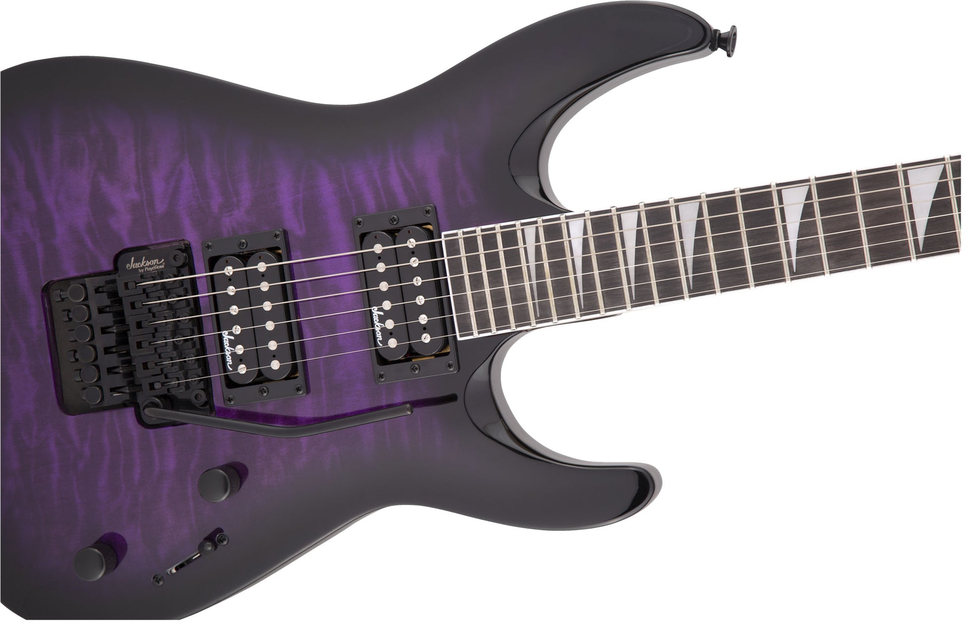 Jackson JS Dinky Arch Top JS32Q DKA AM Guitarra Eléctrica Transparent Purple Burst 6