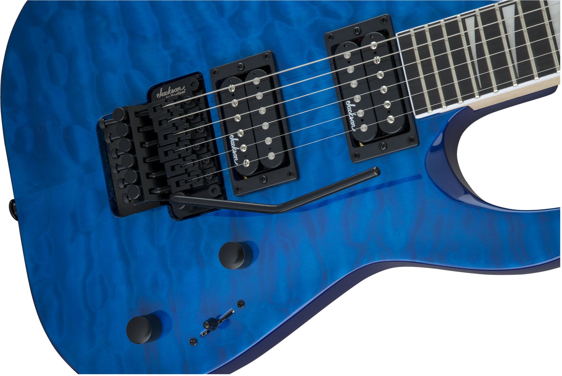 Jackson JS Dinky Arch Top JS32Q DKA AM Guitarra Eléctrica Transparent Blue 6