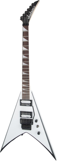 Jackson JS King V JS32 AM Guitarra Eléctrica White with Black Bevels 3