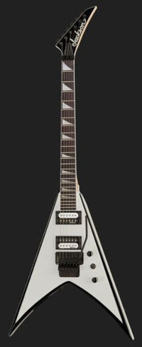 Jackson JS King V JS32 AM Guitarra Eléctrica White with Black Bevels 12