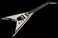 Jackson JS King V JS32 AM Guitarra Eléctrica White with Black Bevels 19