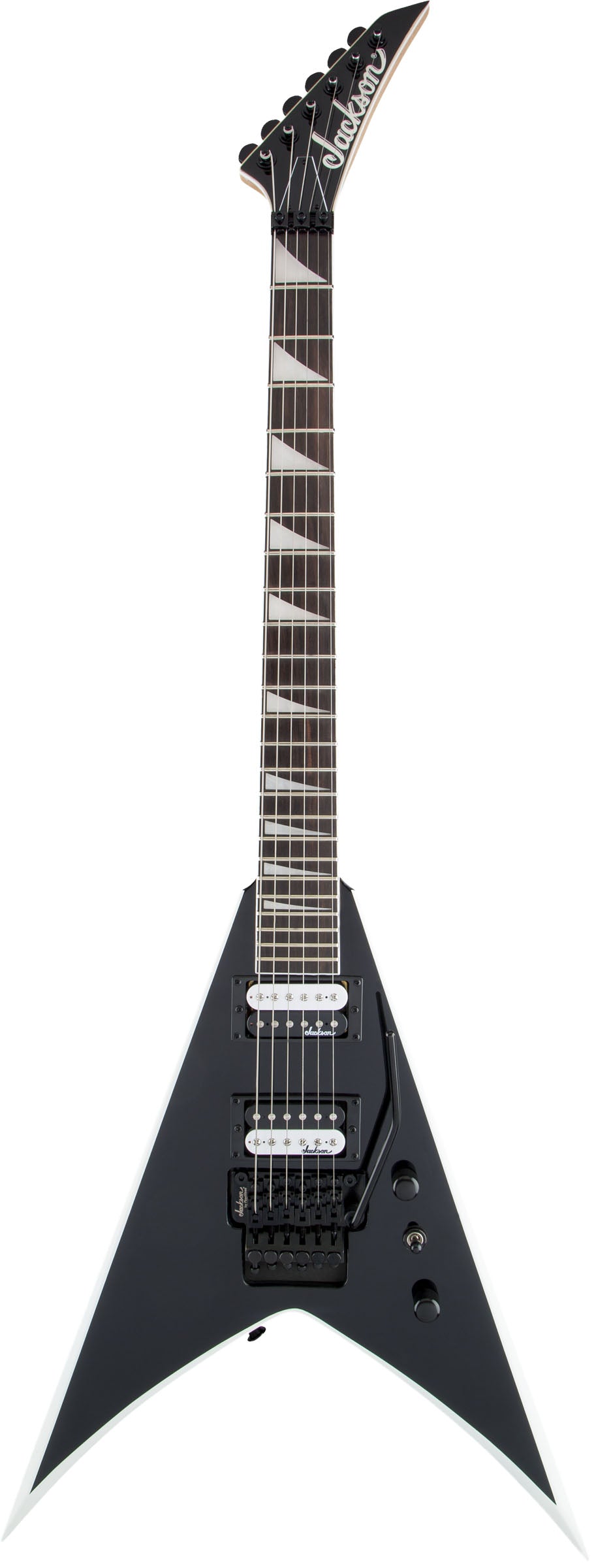 Jackson JS King V JS32 AM Guitarra Eléctrica Black with White Bevels 1