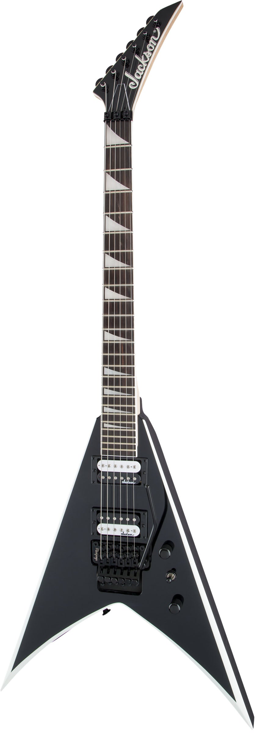 Jackson JS King V JS32 AM Guitarra Eléctrica Black with White Bevels 3