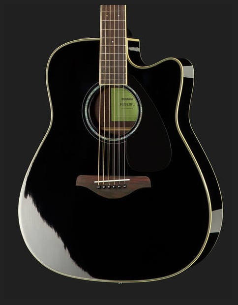 Yamaha FGX830C BL Guitarra Electroacústica Western Negra 4