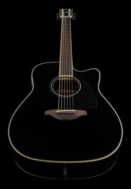 Yamaha FGX830C BL Guitarra Electroacústica Western Negra 12