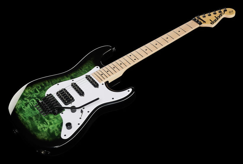 Jackson X Signature Adrian Smith SDXQM MN Guitarra Eléctrica Transparent Green 18