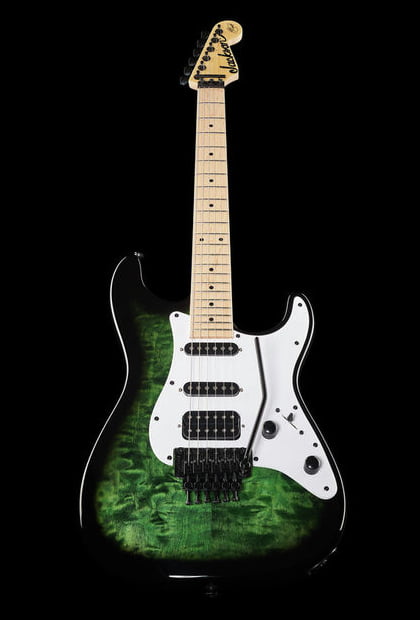 Jackson X Signature Adrian Smith SDXQM MN Guitarra Eléctrica Transparent Green 22