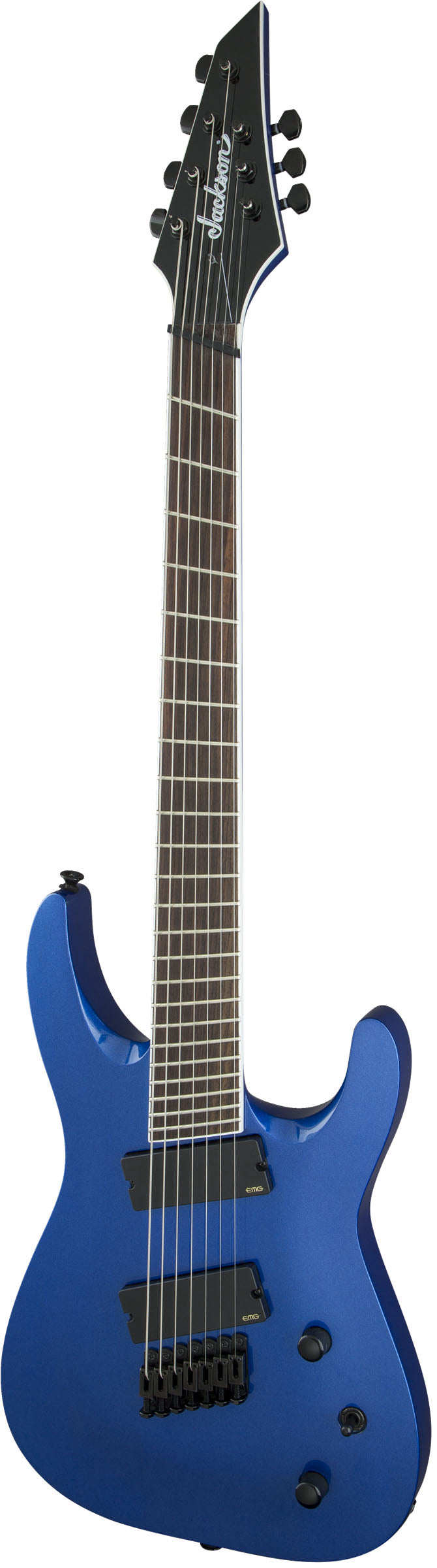 Jackson X Soloist Arch Top SLAT7 MS IL Guitarra Eléctrica 7 Cuerdas Multiescala Metallic Blue 3