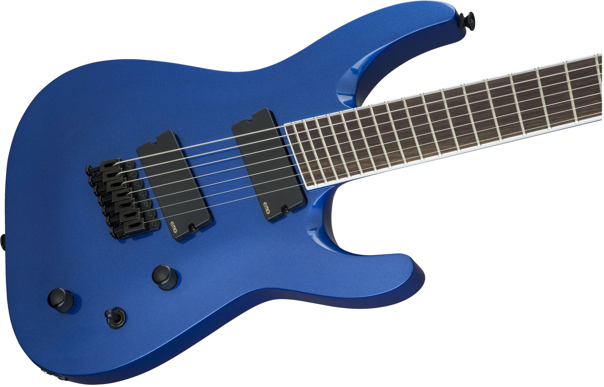 Jackson X Soloist Arch Top SLAT7 MS IL Guitarra Eléctrica 7 Cuerdas Multiescala Metallic Blue 5