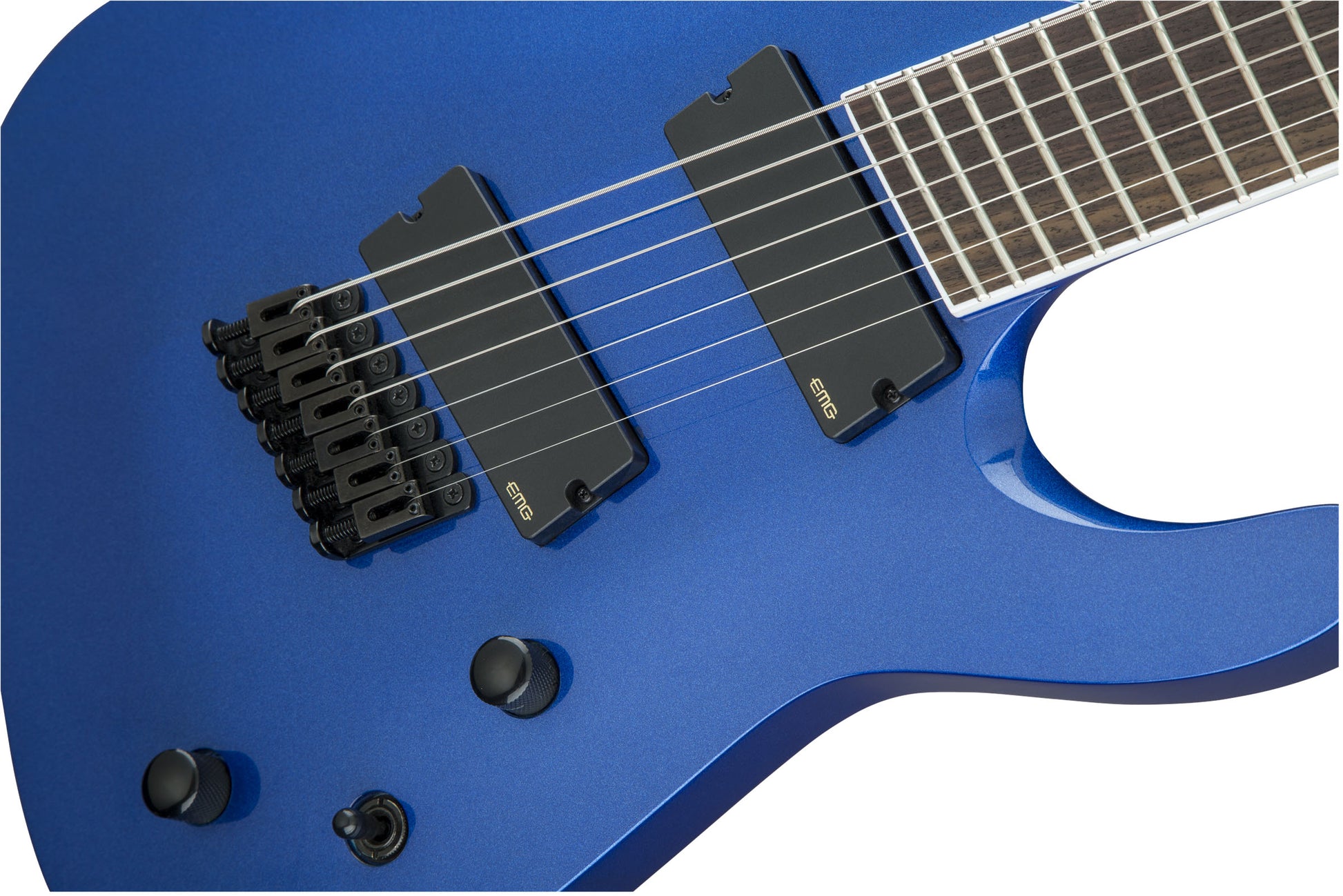 Jackson X Soloist Arch Top SLAT7 MS IL Guitarra Eléctrica 7 Cuerdas Multiescala Metallic Blue 6