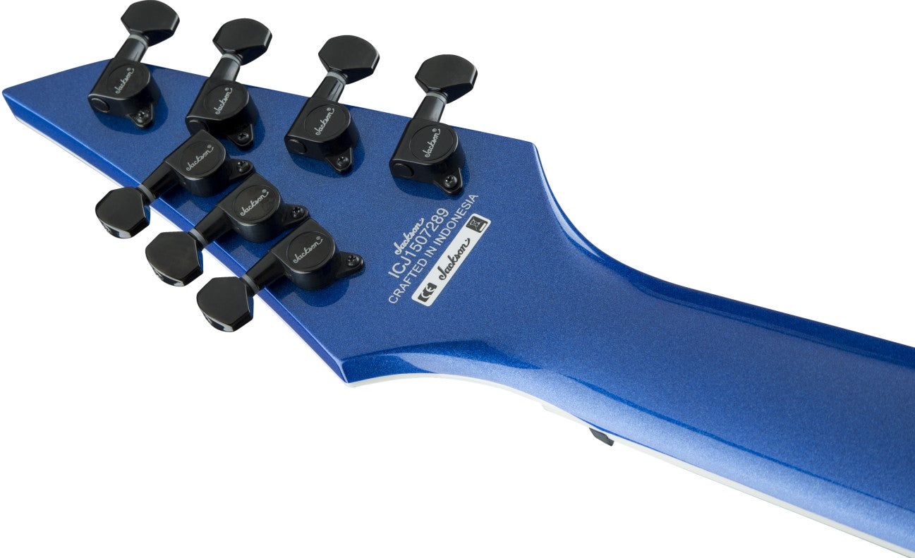 Jackson X Soloist Arch Top SLAT7 MS IL Guitarra Eléctrica 7 Cuerdas Multiescala Metallic Blue 9