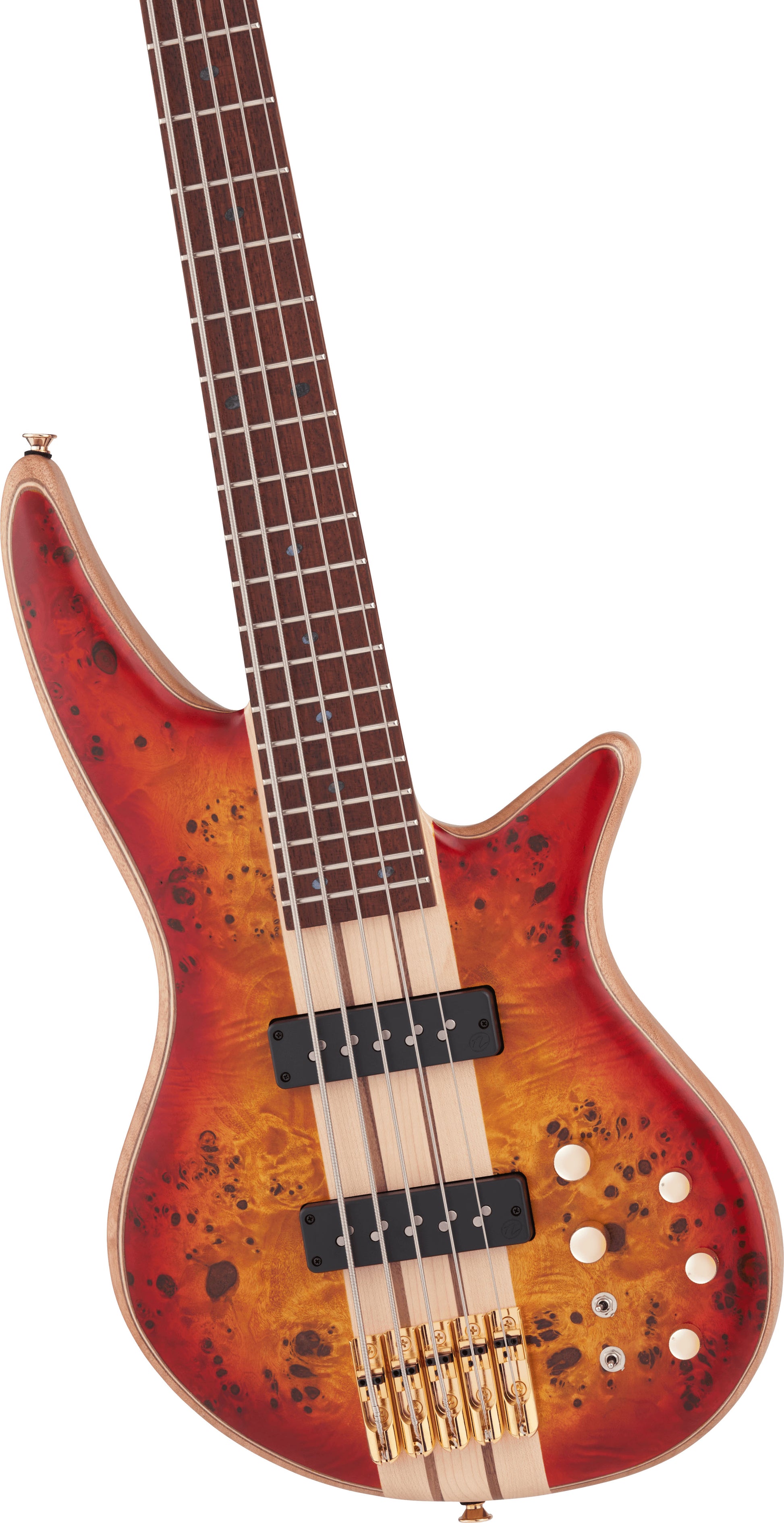 Jackson Pro Spectra Bass SBP V Caramelized Jt Bajo Eléctrico 5 Cuerdas Transparent Cherry Burst 4