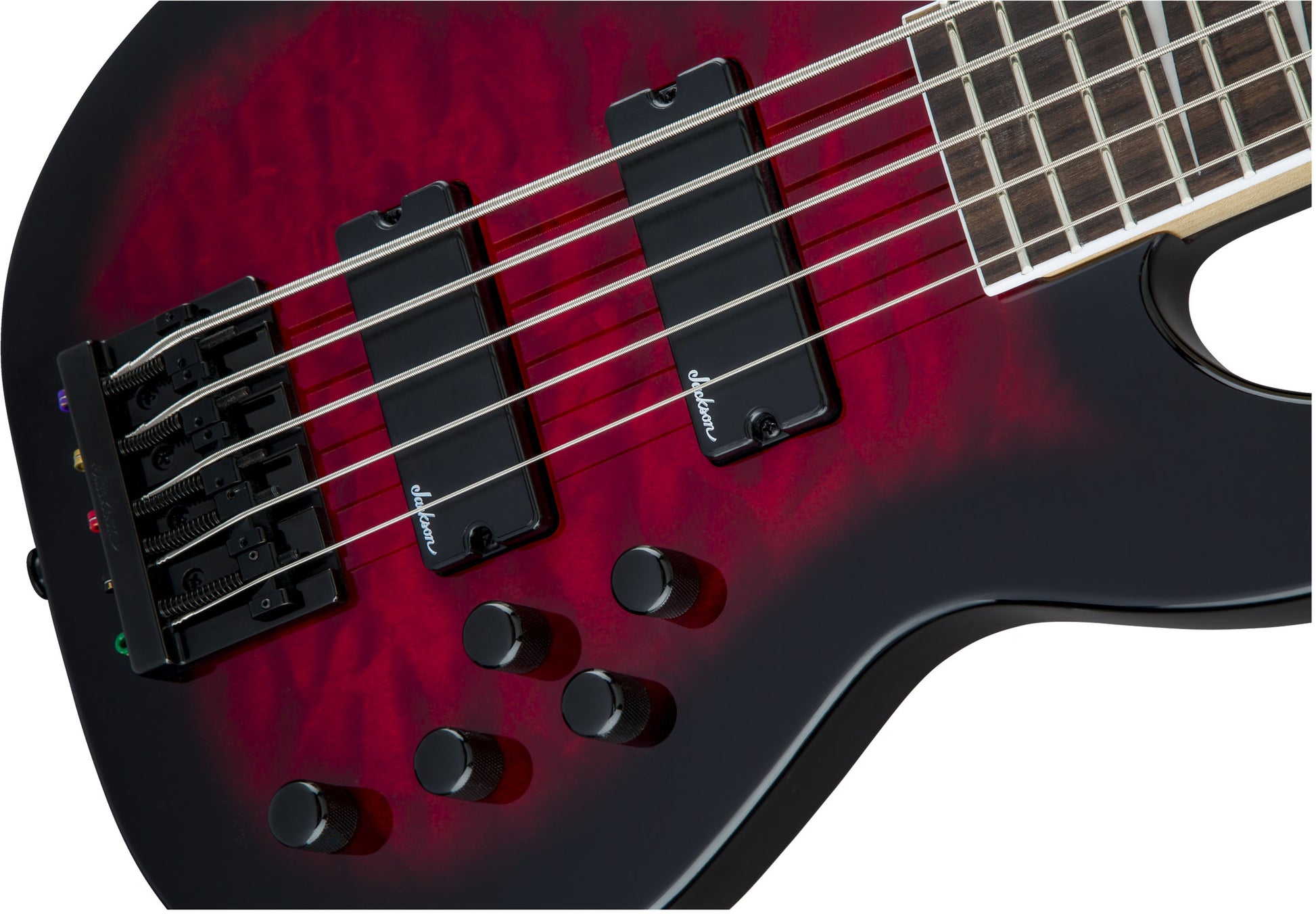 Jackson JS Concert Bass JS3VQ AM Bajo Eléctrico 5 Cuerdas Transparent Red Burst 6