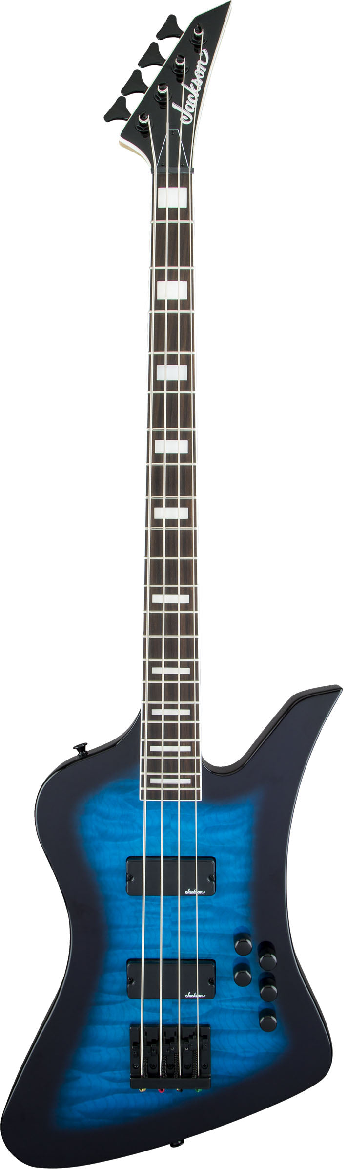 Jackson JS Kelly Bird JS3Q AM Guitarra Eléctrica Transparent Blue Burst 1