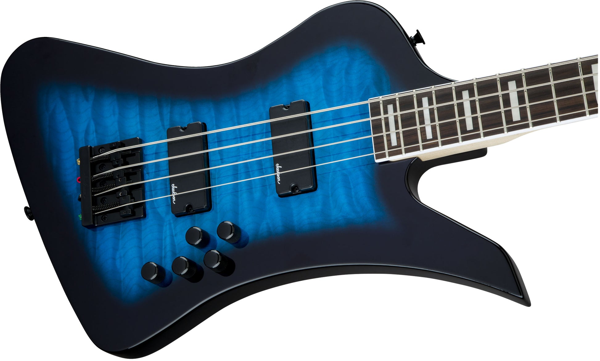 Jackson JS Kelly Bird JS3Q AM Guitarra Eléctrica Transparent Blue Burst 5