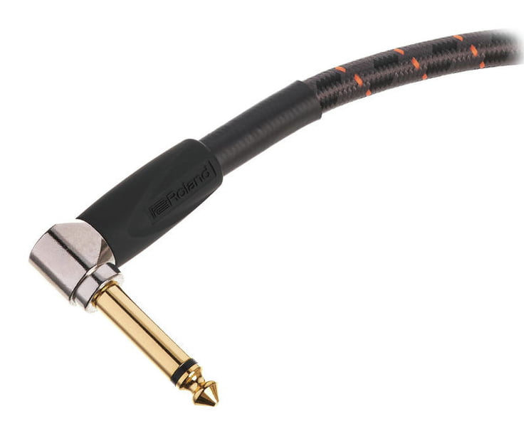 Roland RIC-G1AA Cable Instrumento Gold Series Jack Jack Angulados 30cm 2