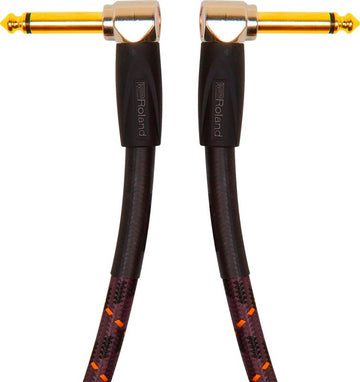 Roland RIC-G3AA Cable Instrumento Gold Series Jack Jack Angulados 1 Metro 1