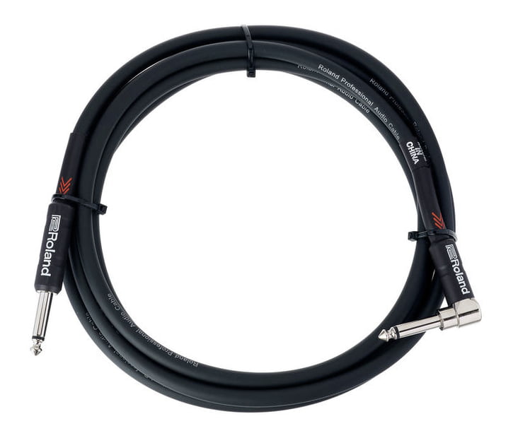 Roland RIC-B10A Cable Instrumento Black Series Jack Angulado Jack Recto 3 Metros 1