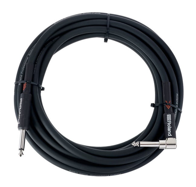 Roland RIC-B20A Cable Instrumento Black Series Jack Angulado Jack Recto 6 Metros 1