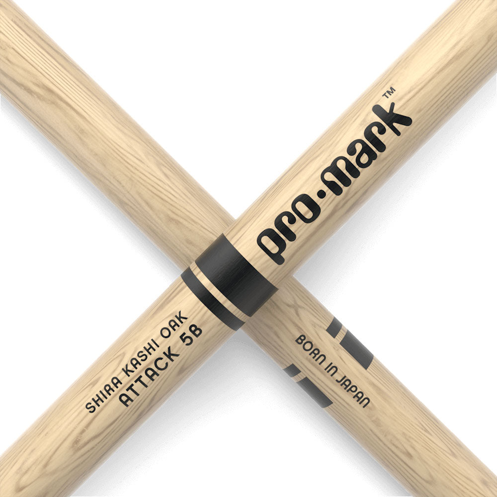 Pro Mark PW5BW Classic Attack Shira Kashi Oak Par Baquetas Batería 5