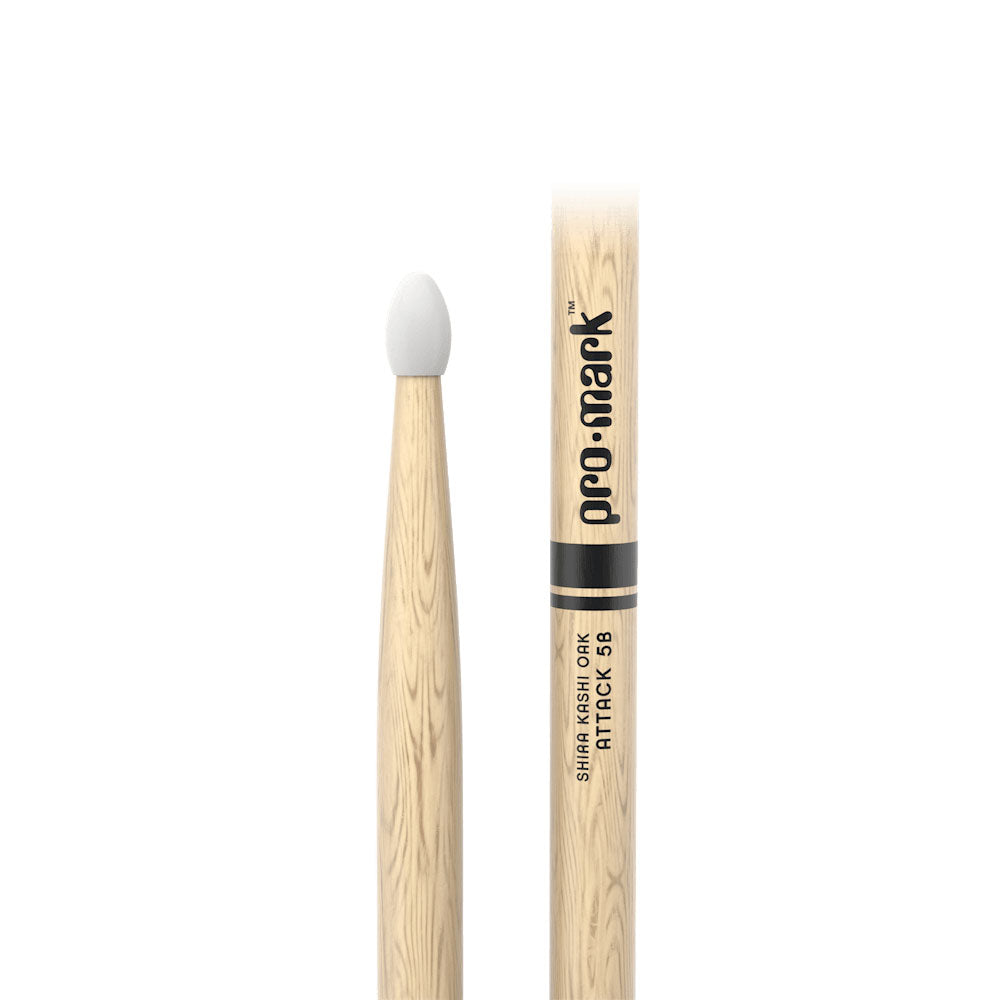 Pro Mark PW5BN Classic Attack Shira Kashi Oak Par Baquetas Batería Punta de Nylon 3