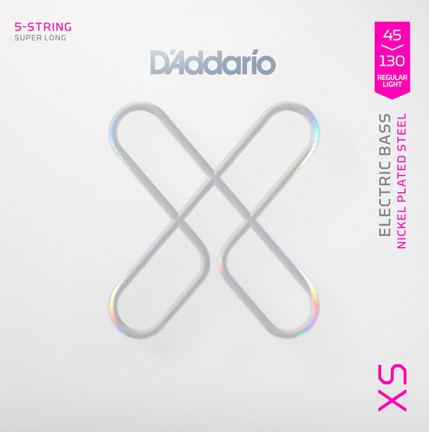 Daddario XSB45130SL Juego 5 Cuerdas Bajo Eléctrico Escala SuperLarga 45-130 1