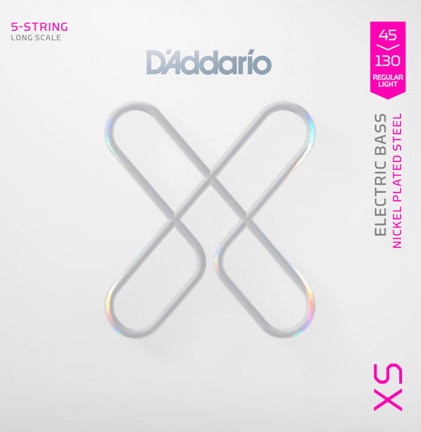 Daddario XSB45130 Juego 5 Cuerdas Bajo Eléctrico Escala Larga 45-130 1