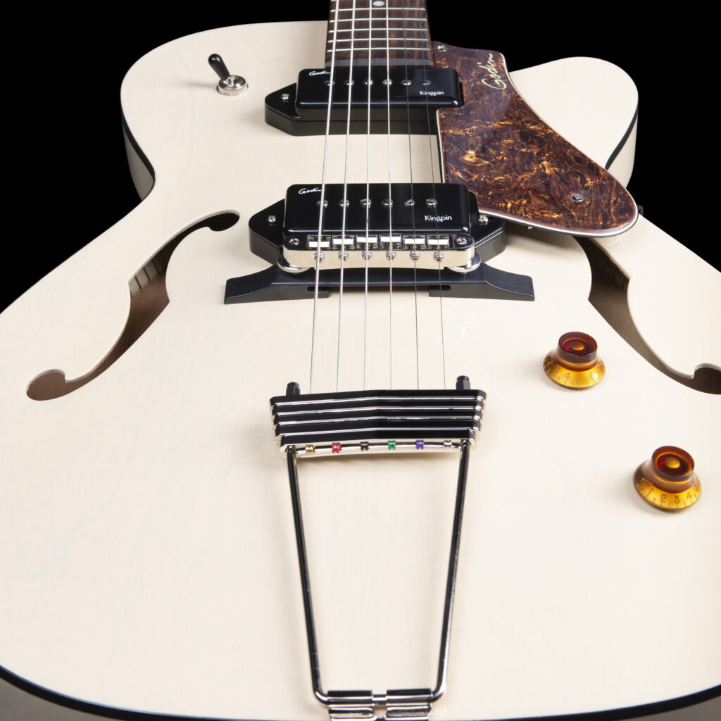 Godin 5Th Avenue TL Kingpin P90 TC HG Thinline Guitarra Eléctrica Trans Cream 10