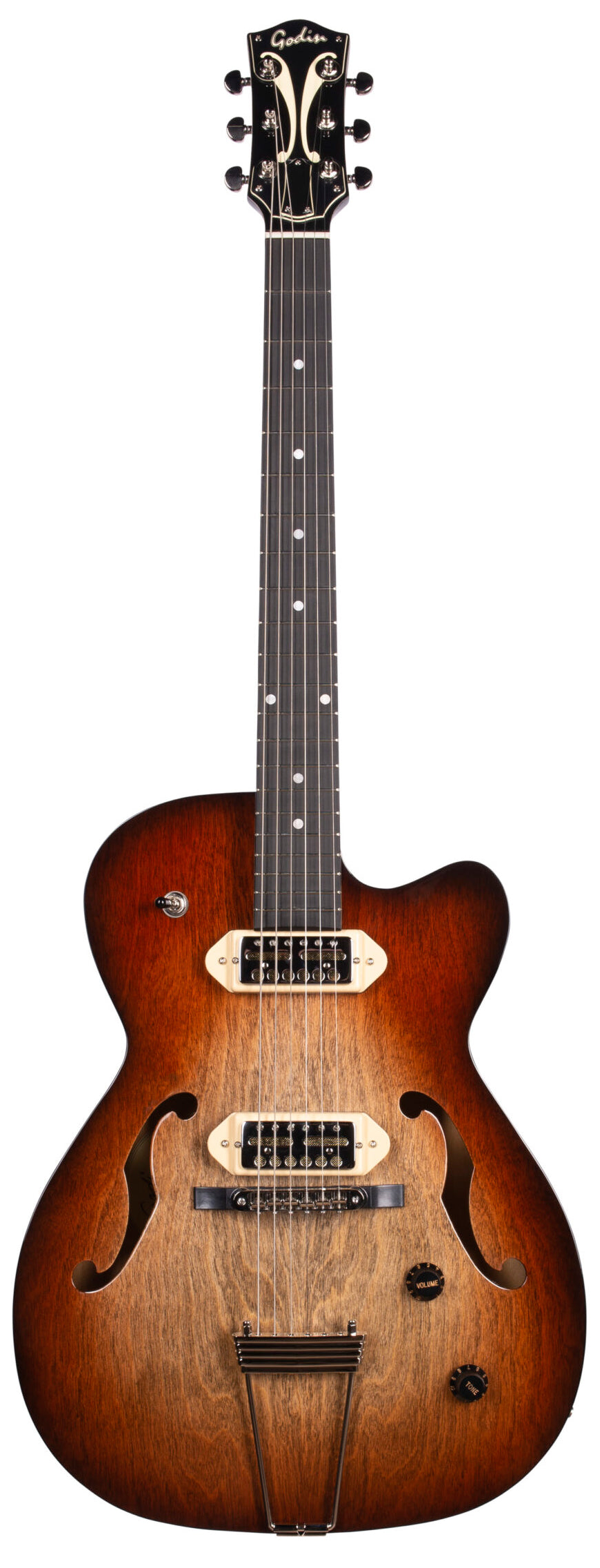 Godin 5Th Avenue TL VB HG Thinline Guitarra Eléctrica Vintage Burst 1