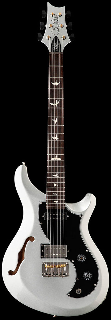 PRS S2 Vela SH 2026 PM SemiHollow Guitarra Eléctrica Platinum Metallic 1