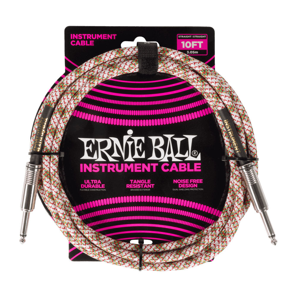 Ernie Ball EB6426 Cable Instrumento Trenzado Jack Recto 3 Metros Emerald Argyle 1