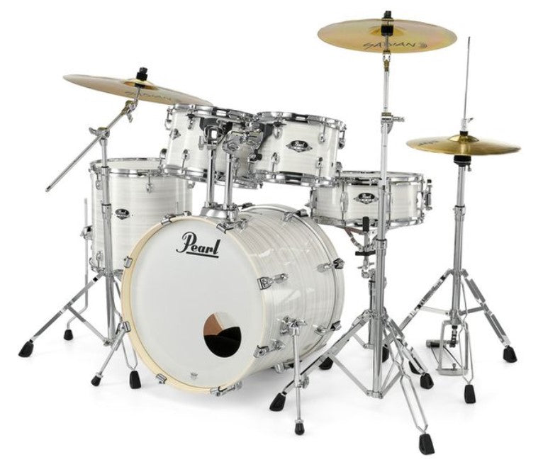 Pearl EXX705NBR C777 Export Batería Acústica con Herrajes y Platos Slipstream White 3