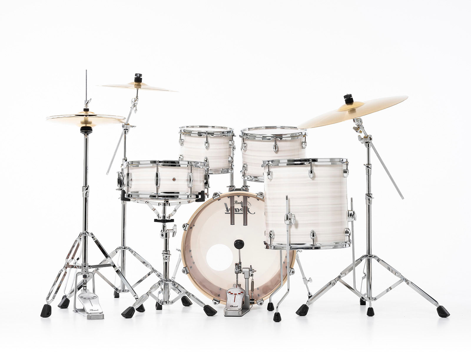 Pearl EXX705NBR C777 Export Batería Acústica con Herrajes y Platos Slipstream White 5