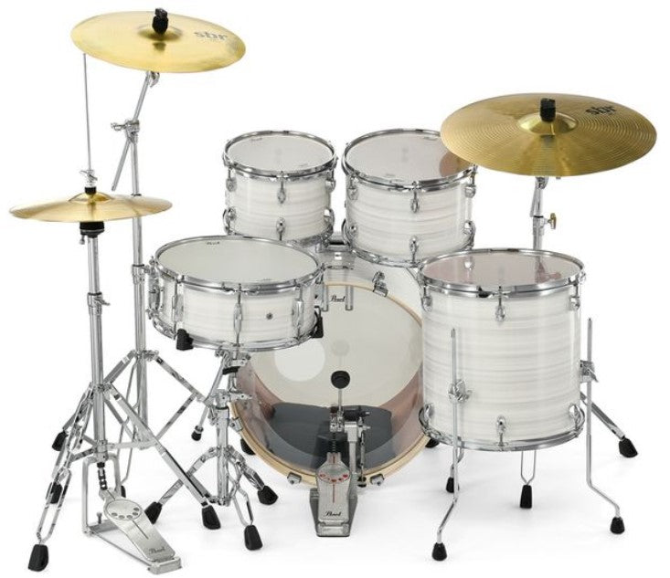 Pearl EXX705NBR C777 Export Batería Acústica con Herrajes y Platos Slipstream White 6