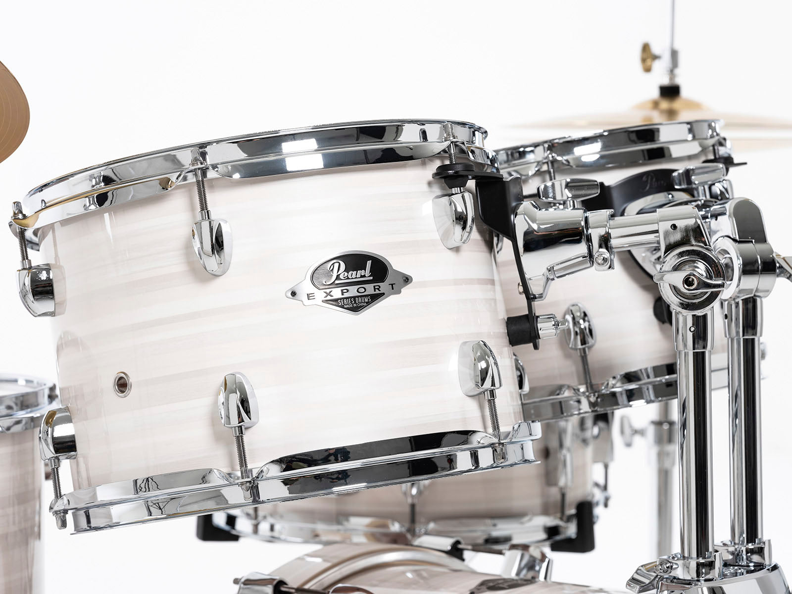 Pearl EXX705NBR C777 Export Batería Acústica con Herrajes y Platos Slipstream White 15