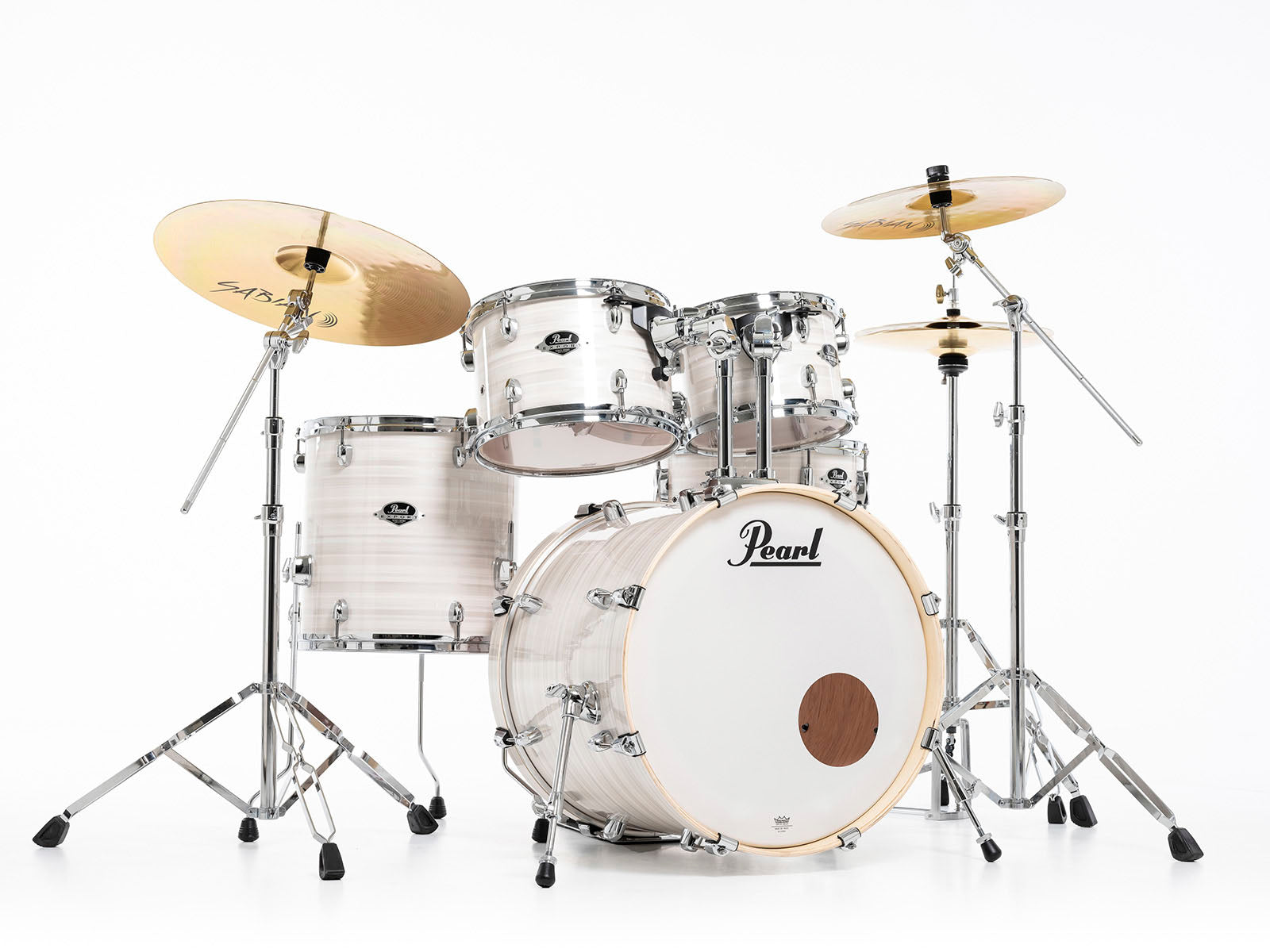 Pearl EXX705NBR C777 Export Batería Acústica con Herrajes y Platos Slipstream White 26