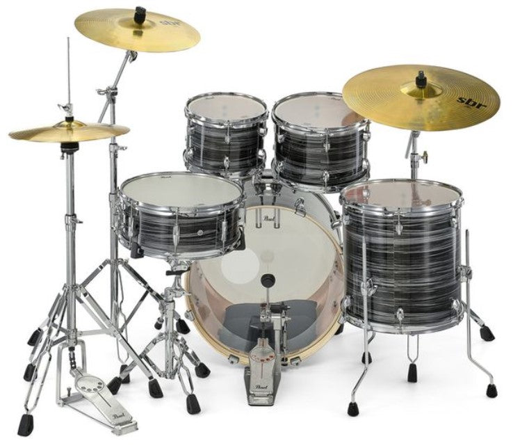 Pearl EXX705NBR C778 Export Batería Acústica con Herrajes y Platos Graphite Silver Twist 6