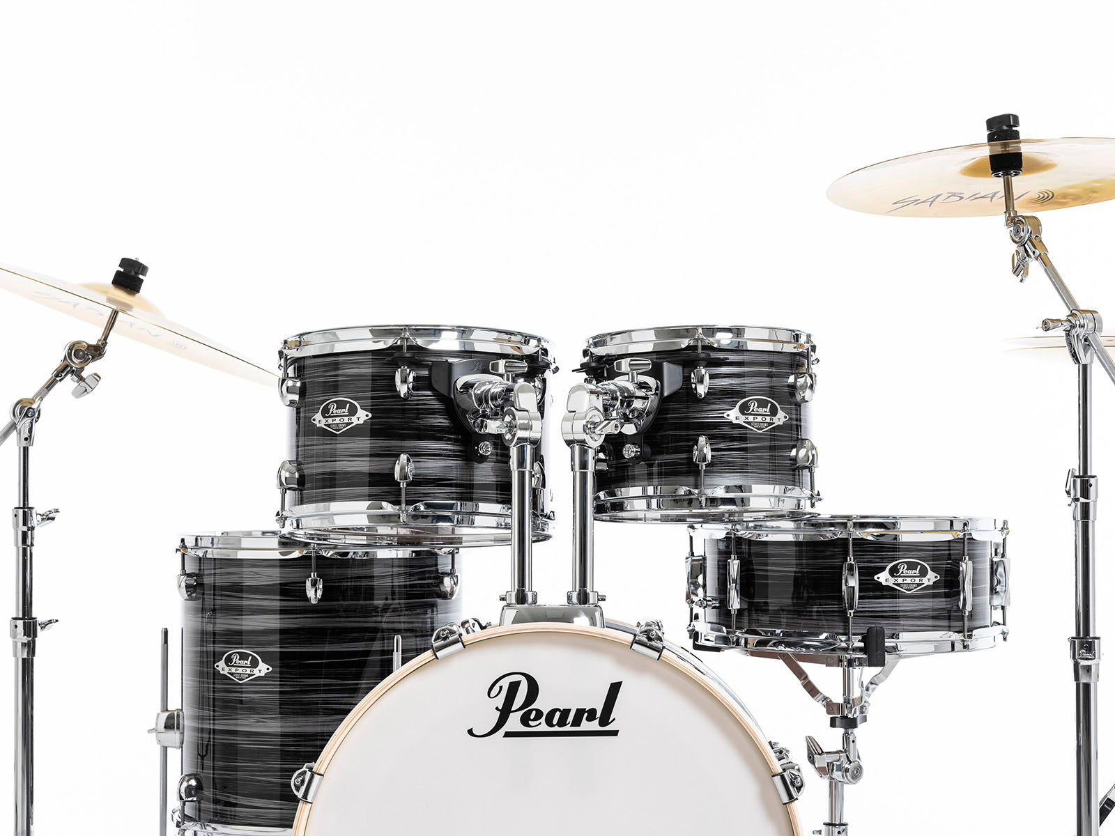 Pearl EXX705NBR C778 Export Batería Acústica con Herrajes y Platos Graphite Silver Twist 14