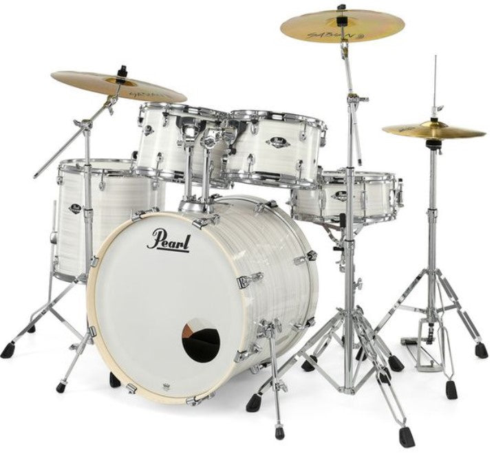 Pearl EXX725BR C777 Export Batería Acústica con Herrajes y Platos Slipstream White 3