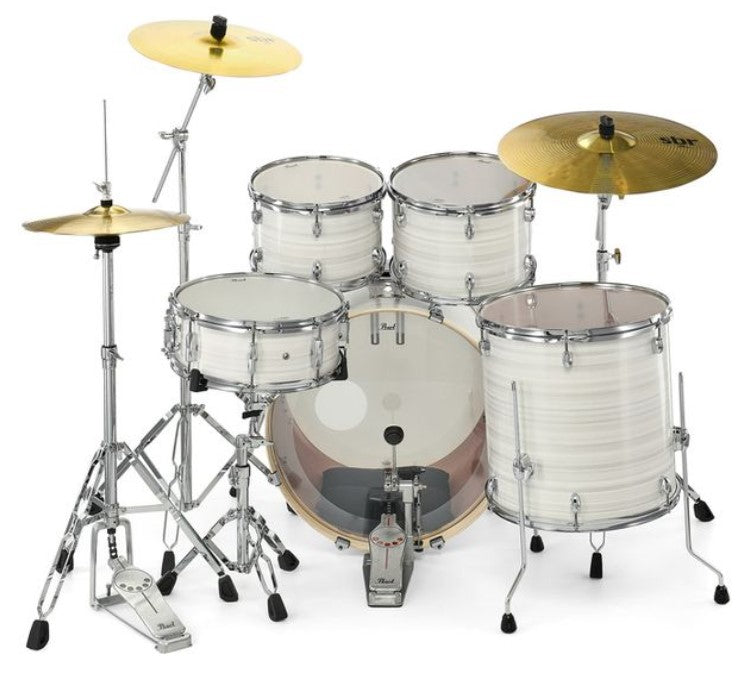 Pearl EXX725BR C777 Export Batería Acústica con Herrajes y Platos Slipstream White 4