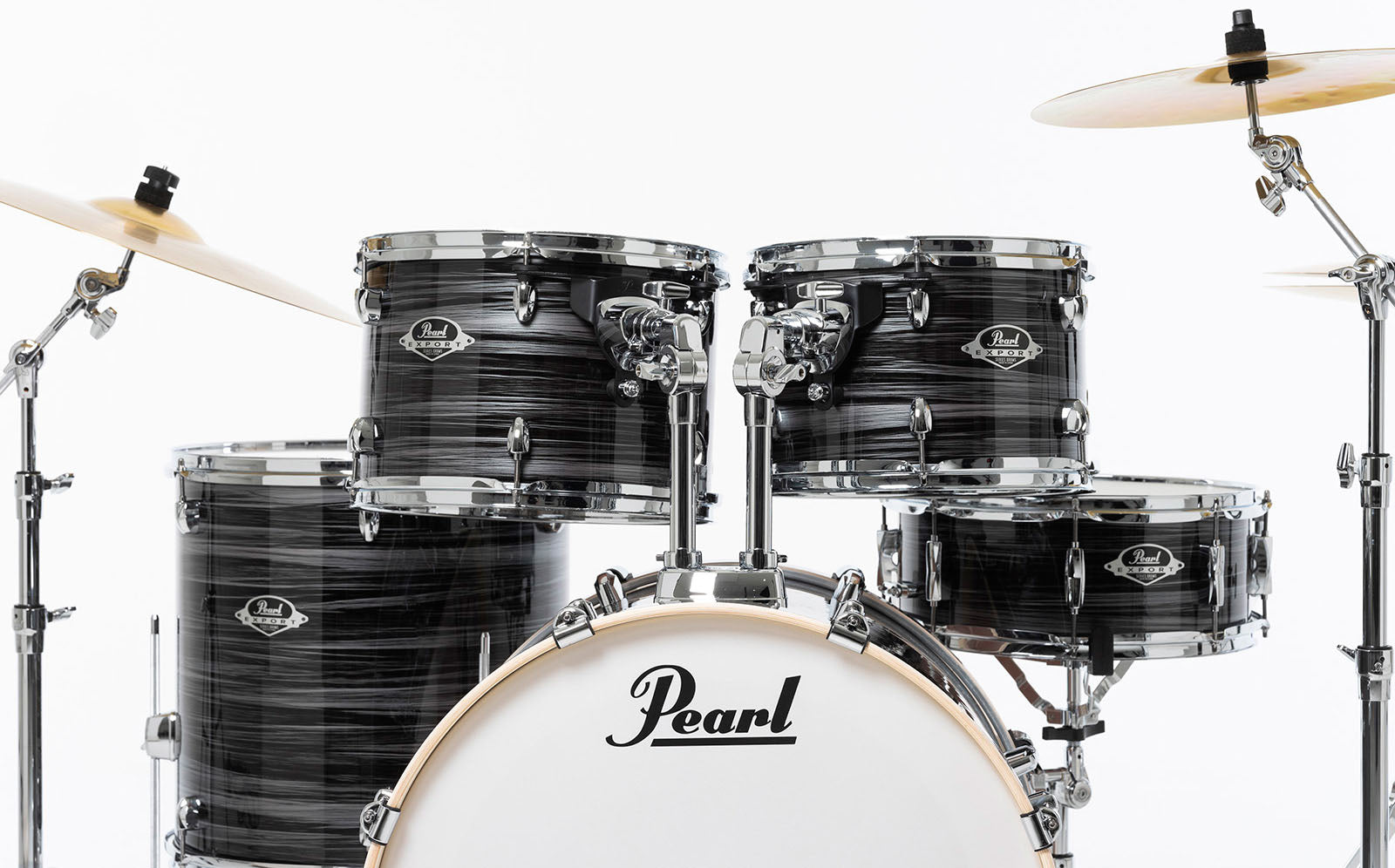 Pearl EXX725BR C778 Export Batería Acústica con Herrajes y Platos Graphite Silver Twist 7