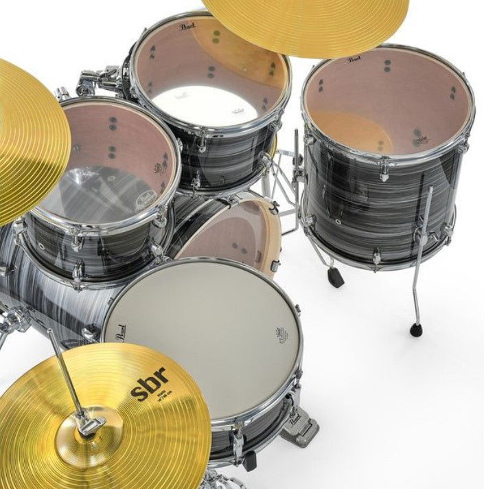 Pearl EXX725BR C778 Export Batería Acústica con Herrajes y Platos Graphite Silver Twist 8