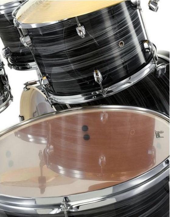 Pearl EXX725BR C778 Export Batería Acústica con Herrajes y Platos Graphite Silver Twist 12