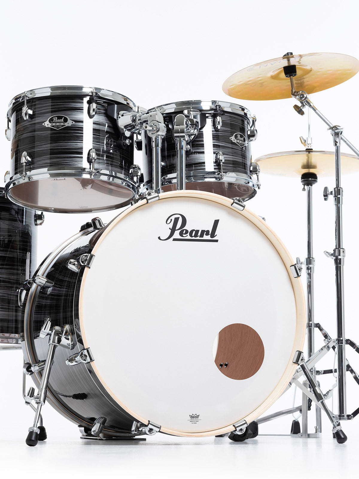 Pearl EXX725BR C778 Export Batería Acústica con Herrajes y Platos Graphite Silver Twist 14