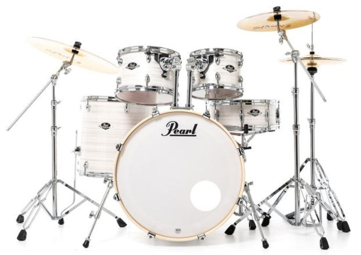 Pearl EXX725SBR C777 Export Batería Acústica con Herrajes y Platos Slipstream White 2