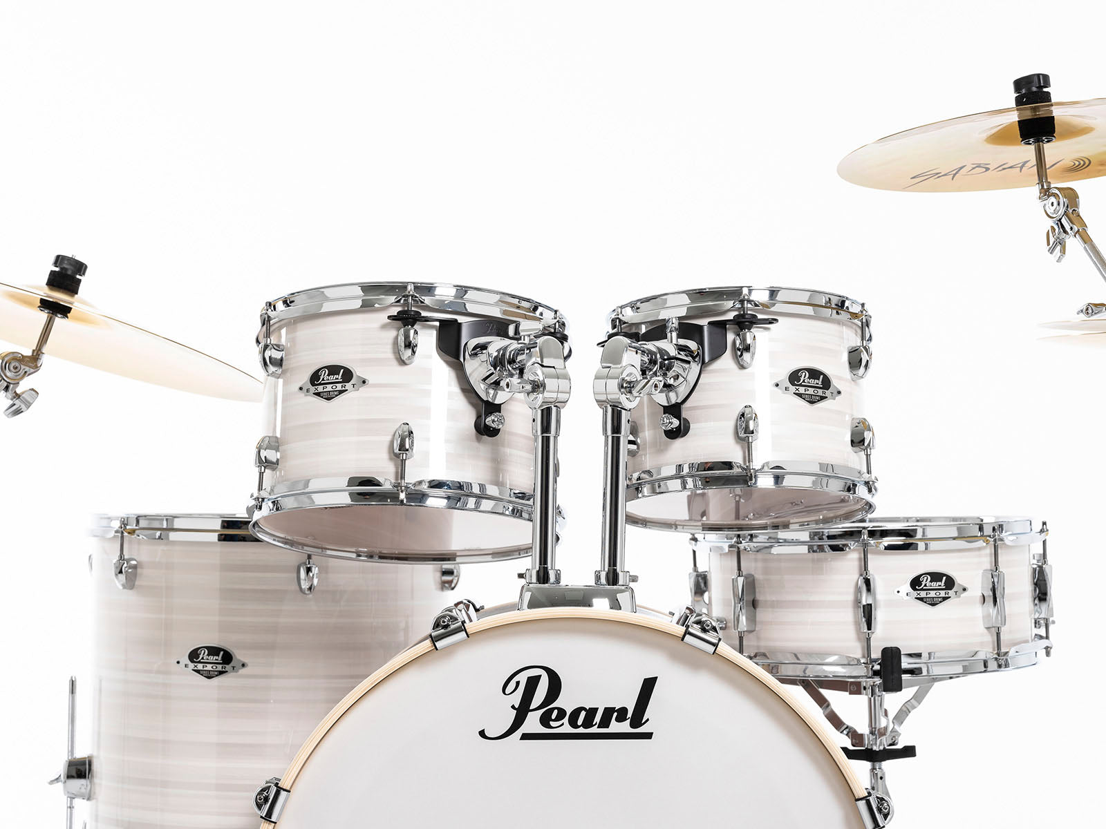 Pearl EXX725SBR C777 Export Batería Acústica con Herrajes y Platos Slipstream White 7