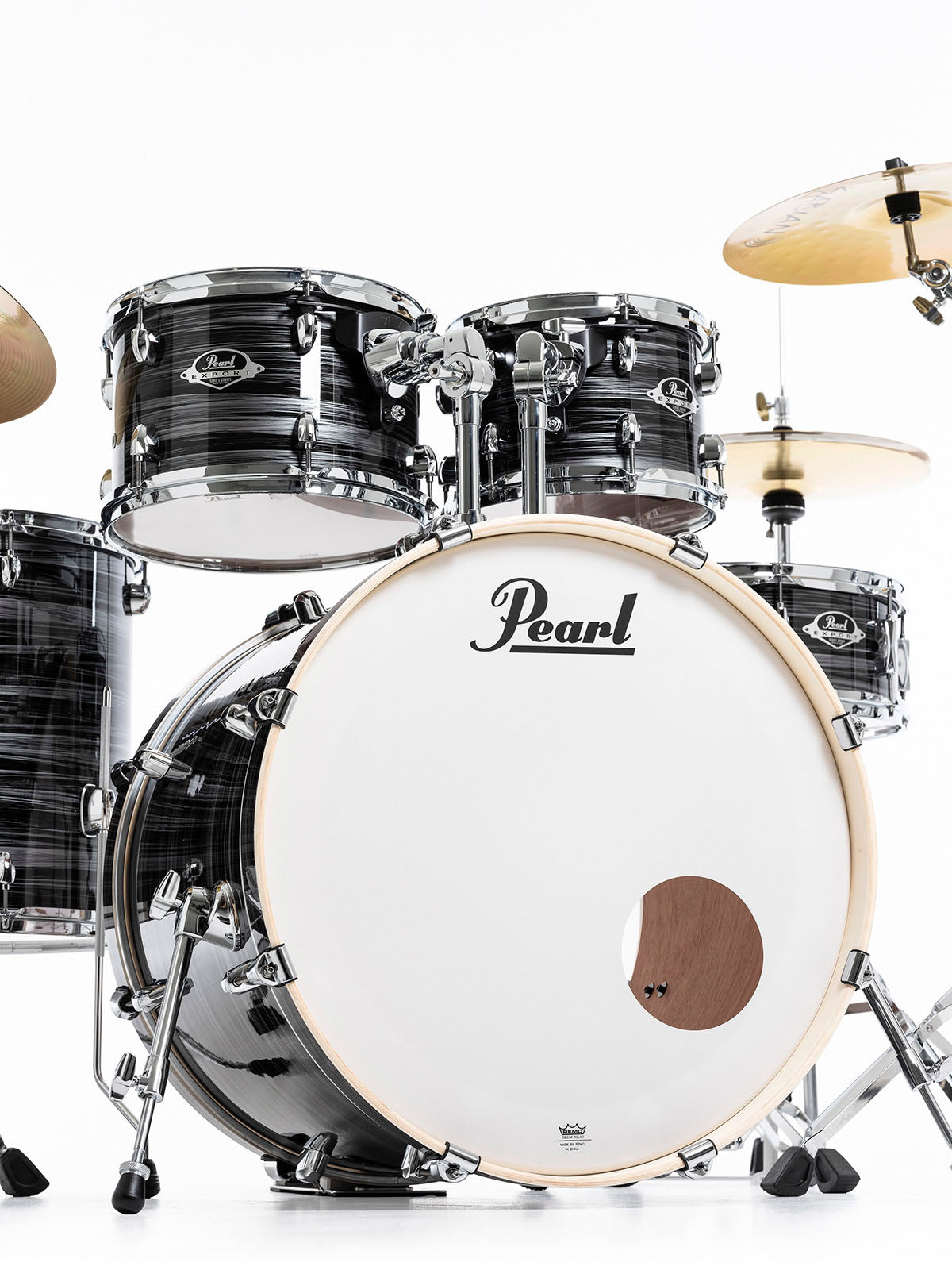 Pearl EXX725SBR C778 Export Batería Acústica con Herrajes y Platos Graphite Silver Twist 3