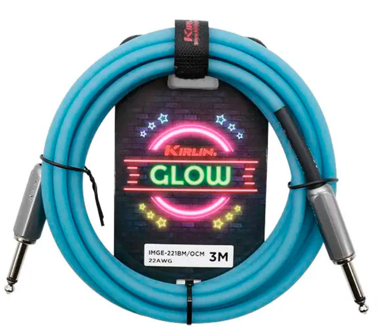 Auvisa IMGE221OM-3M Glow Cable Instrumento Jack 3 metros Ocean Mist 1