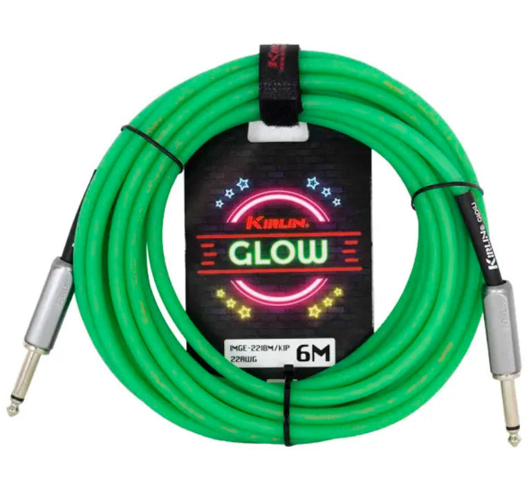 Auvisa IMGE221KP-6M Glow Cable Instrumento Jack 6 metros Kiwi Pop 1