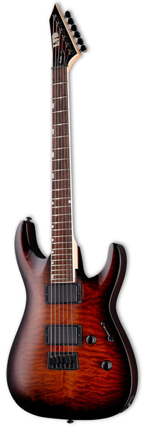 ESP LTD MH200QM HT DBS Guitarra Eléctrica Dark Brown Sunburst 3